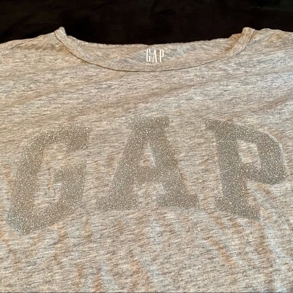 GAP Long Sleeve T-Shirt Sparkly Logo XXL